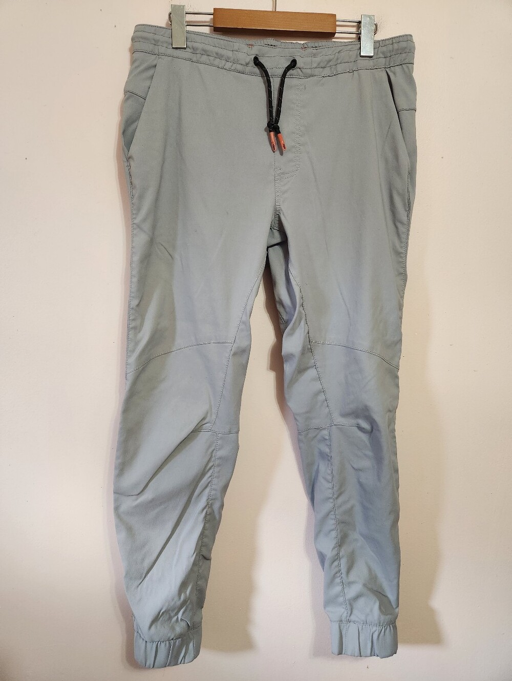 Projek Raw Performance Light Grey Nylon Stretch Tech Jogger Pants Mens M